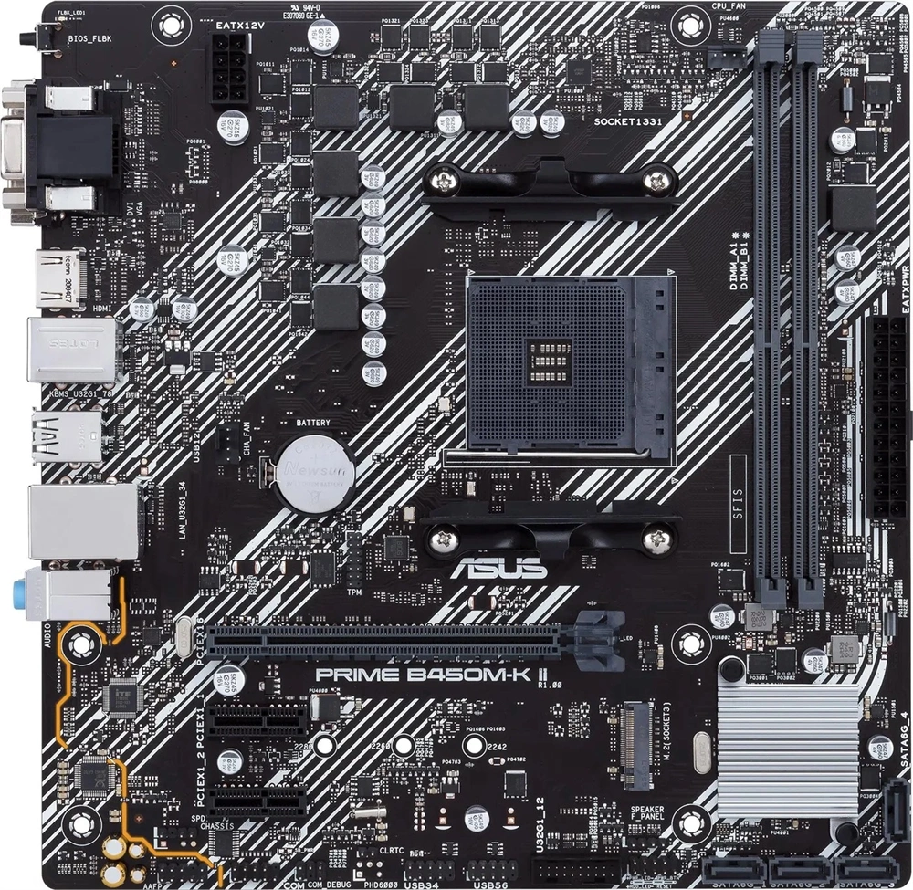 ASUS Alaplap AM4 PRIME B450M-K II AMD B450, mATX