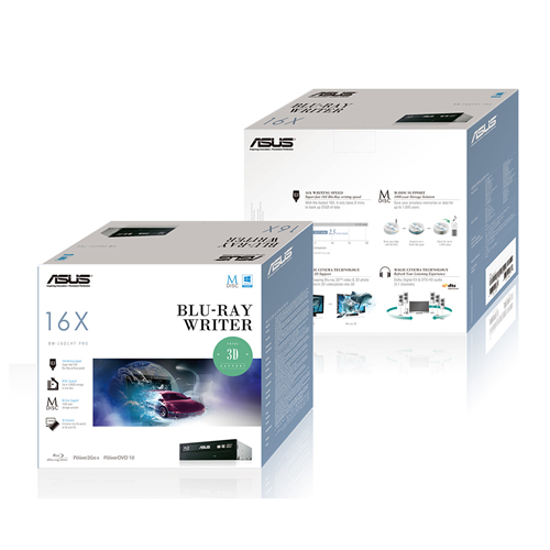 ASUS BW-16D1HT/BLK/G/AS dobozos fekete BluRay író