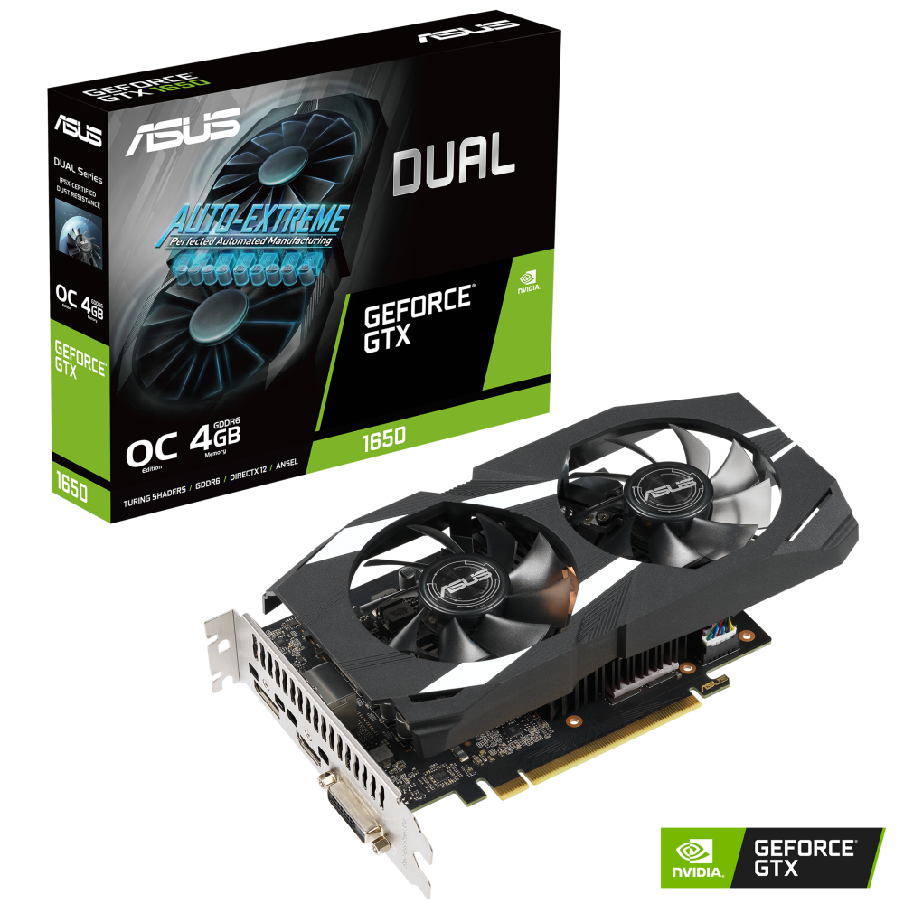 ASUS DUAL-GTX1650-O4GD6-P nVidia 4GB GDDR6 128bit PCIe videokártya