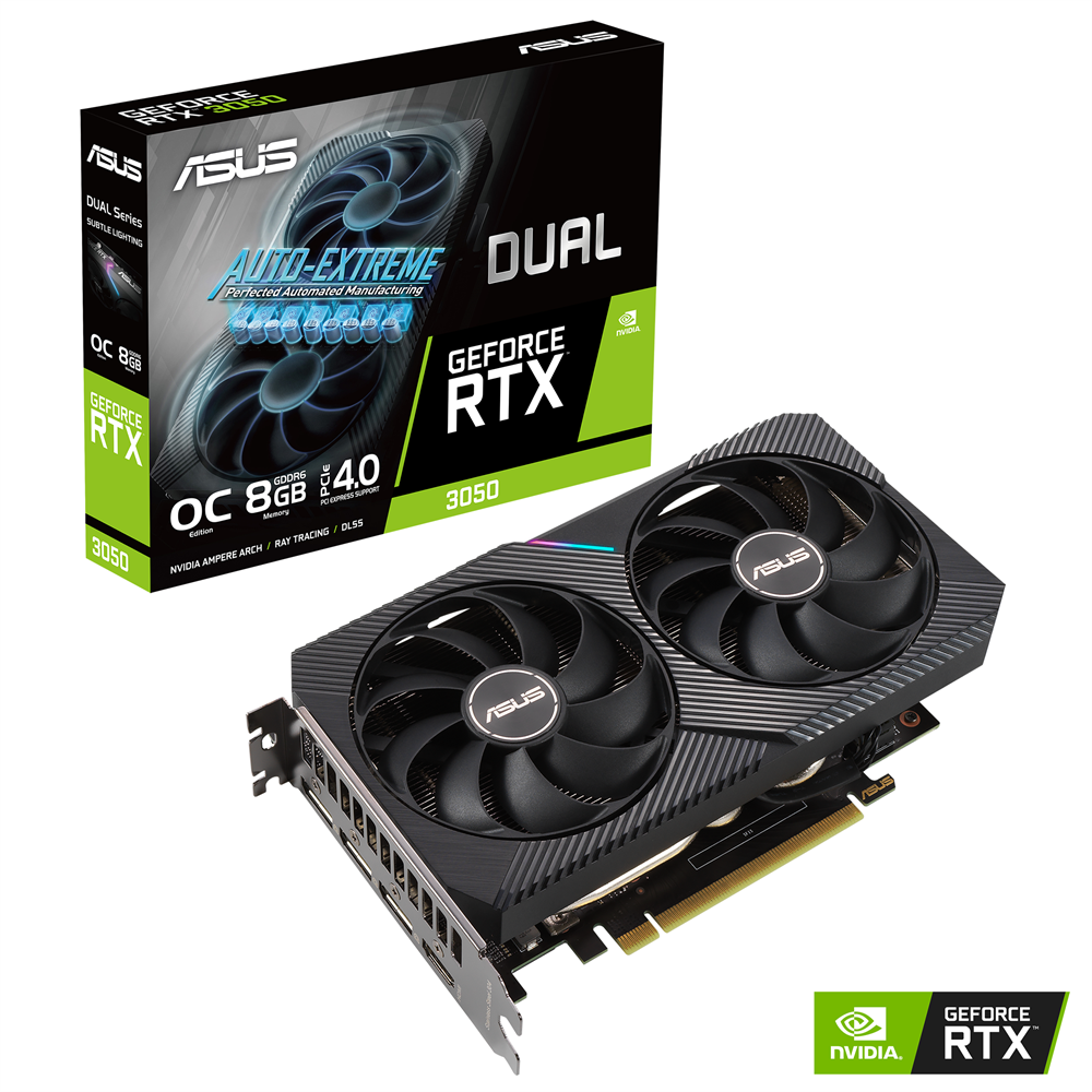 ASUS DUAL-RTX3050-O8G nVidia 8GB GDDR6 128bit PCIe videokártya