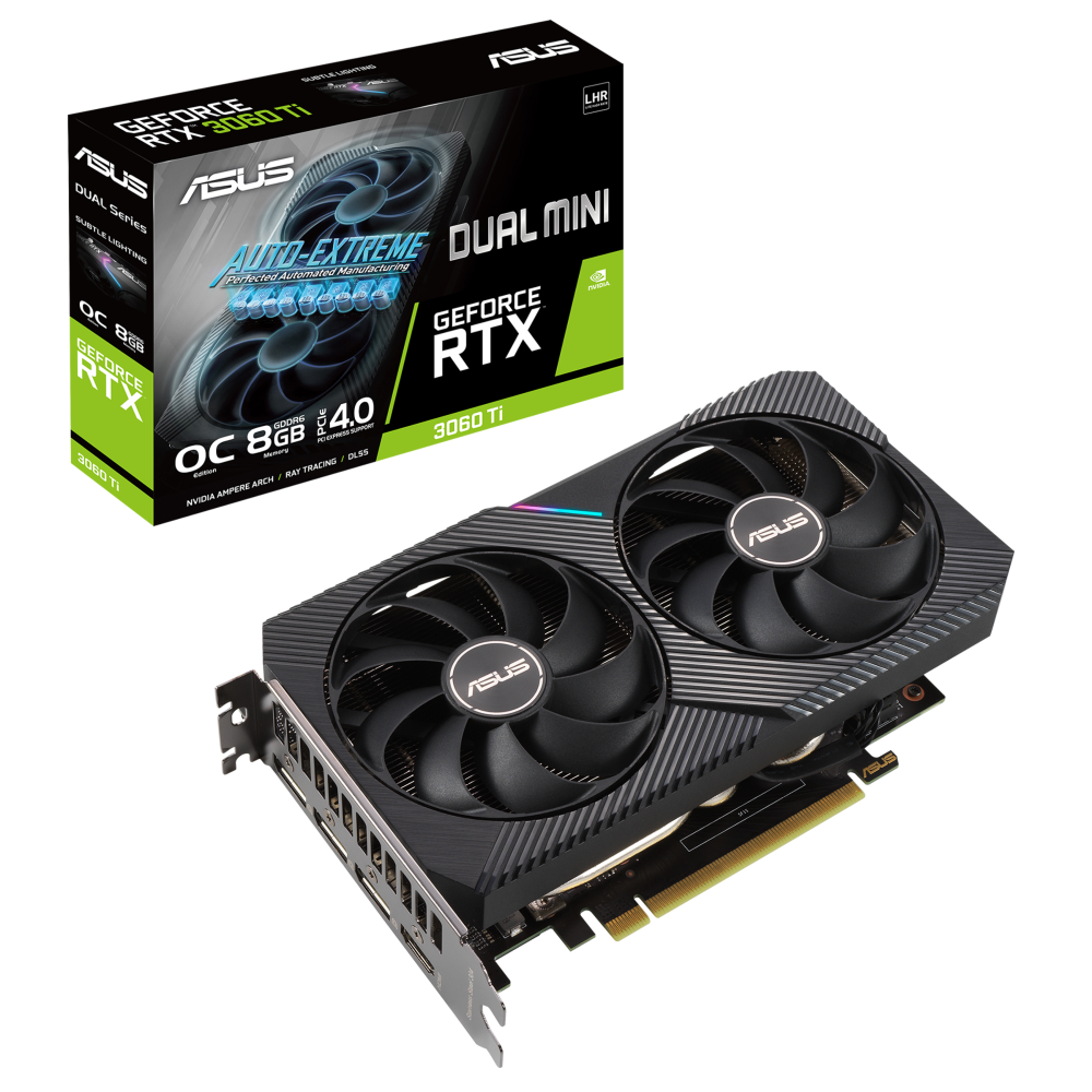 ASUS DUAL-RTX3060TI-O8G-MINI-V2 nVidia 8GB GDDR6 256bit PCIe videokártya