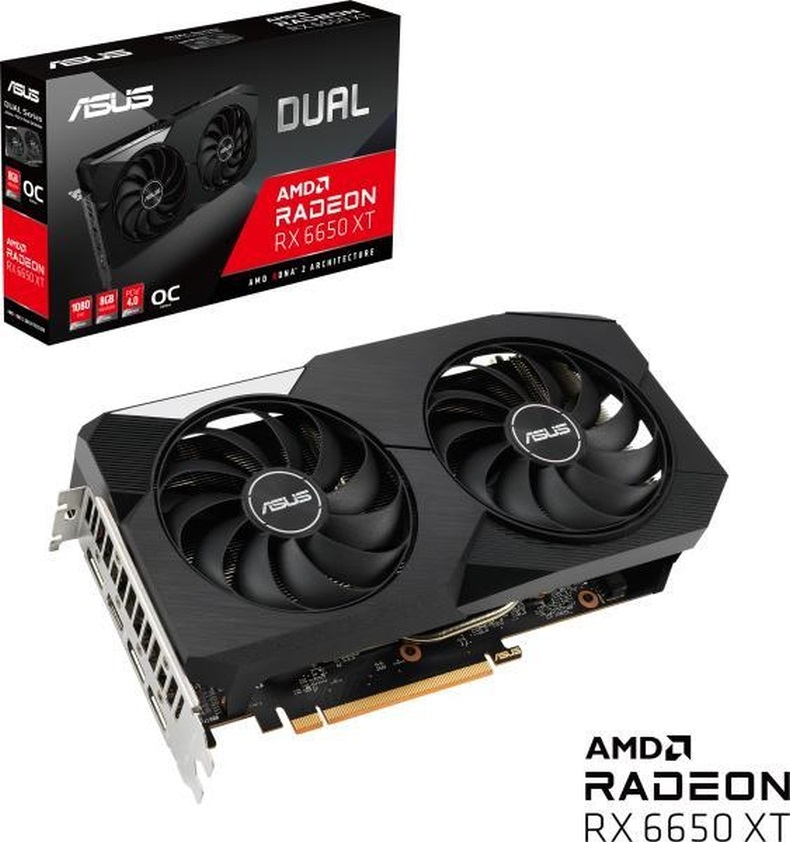 ASUS DUAL-RX6650XT-O8G AMD 8GB GDDR6 128bit PCIe videokártya