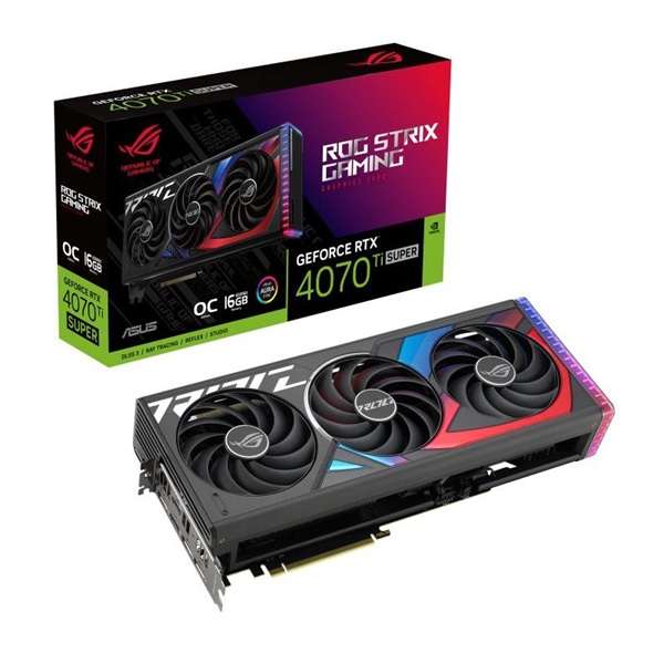 ASUS GeForce RTX 4070 Ti SUPER ROG Strix nVidia 16GB GDDR6X 256bit PCIe videókártya