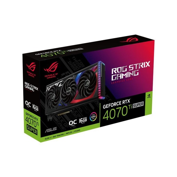ASUS GeForce RTX 4070 Ti SUPER ROG Strix nVidia 16GB GDDR6X 256bit PCIe videókártya