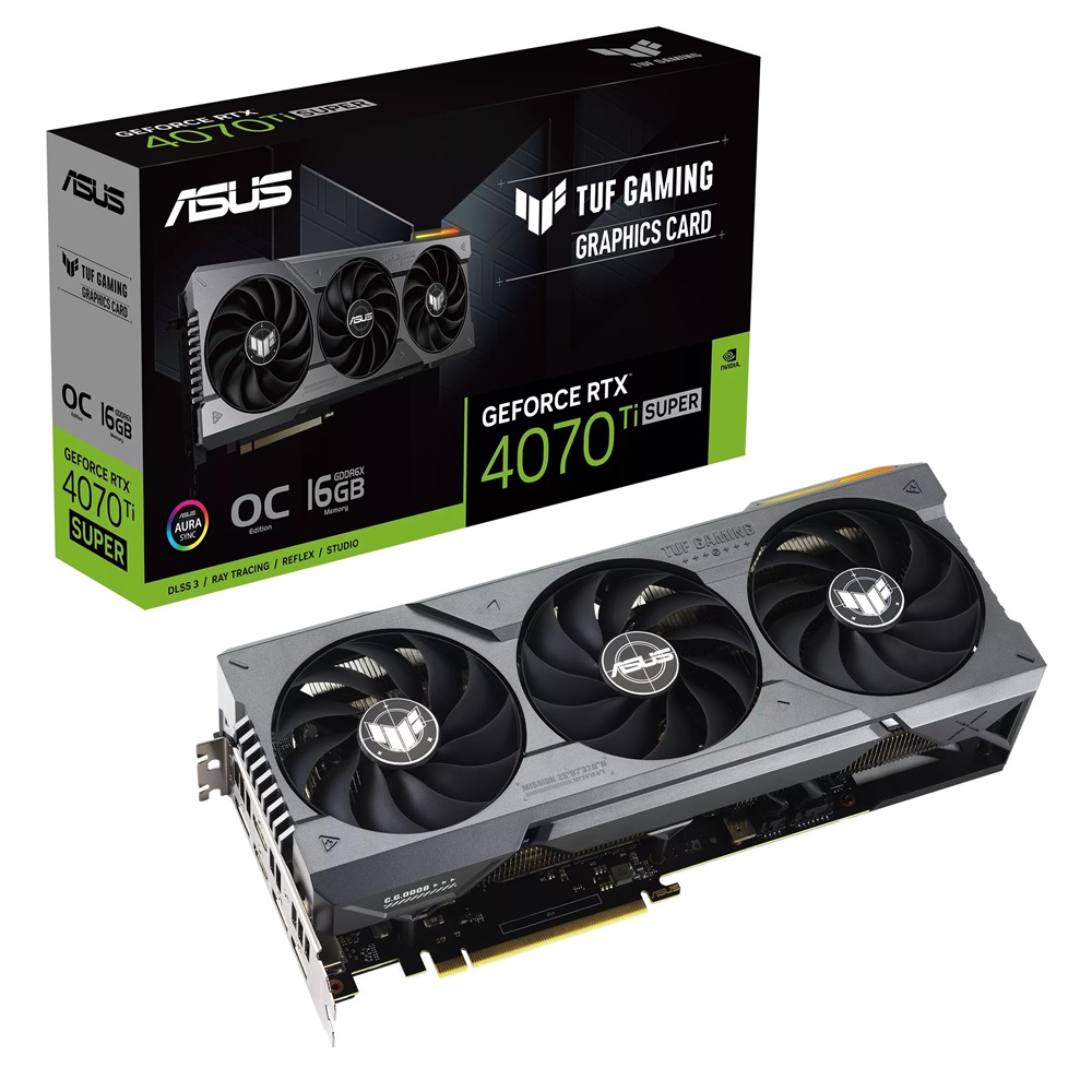 ASUS GeForce RTX 4070 Ti SUPER TUF Gaming nVidia 16GB GDDR6X 256bit PCIe videókártya