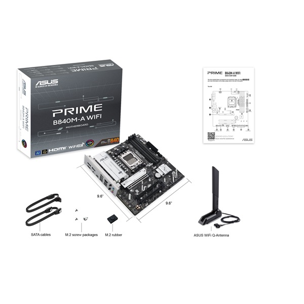 ASUS PRIME B840M-A Wi-Fi AMD B840 AM5 mATX alaplap
