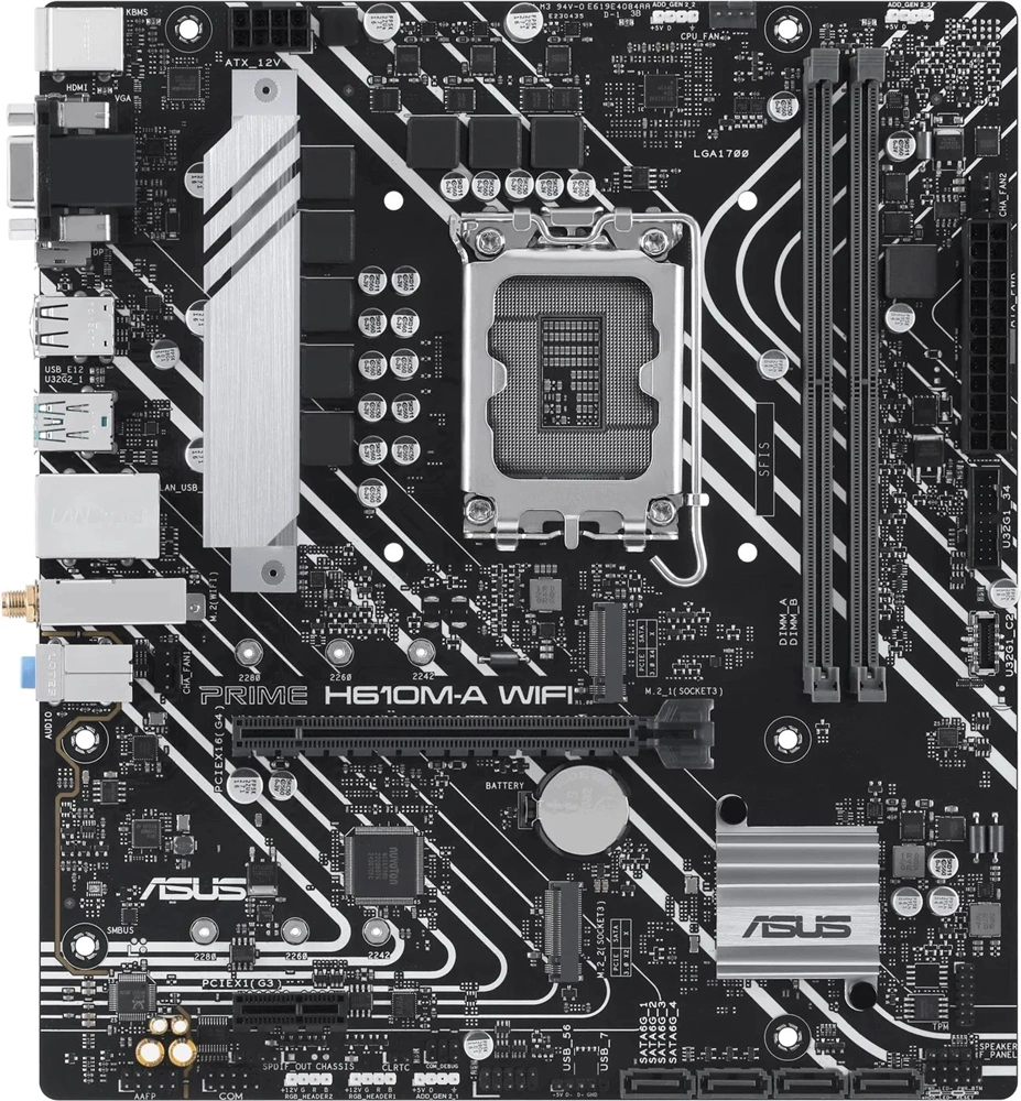 ASUS PRIME H610M-A Wi-Fi Intel H610 LGA1700 mATX alaplap