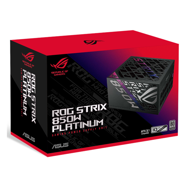 ASUS ROG Strix 850W 80+ Platinum ventillátorral moduláris tápegység