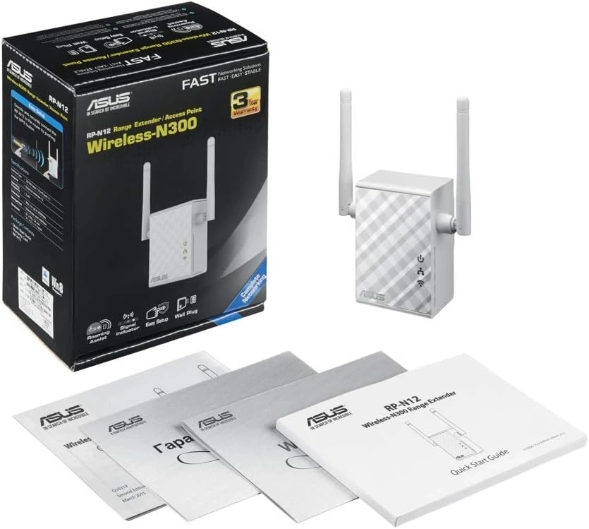 ASUS RP-N12 Vezeték nélküli 300Mbps Range Extender