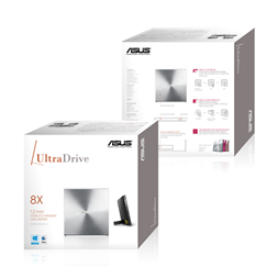 ASUS SDRW-08U5S-U/SIL/G/AS USB dobozos ezüst DVD író