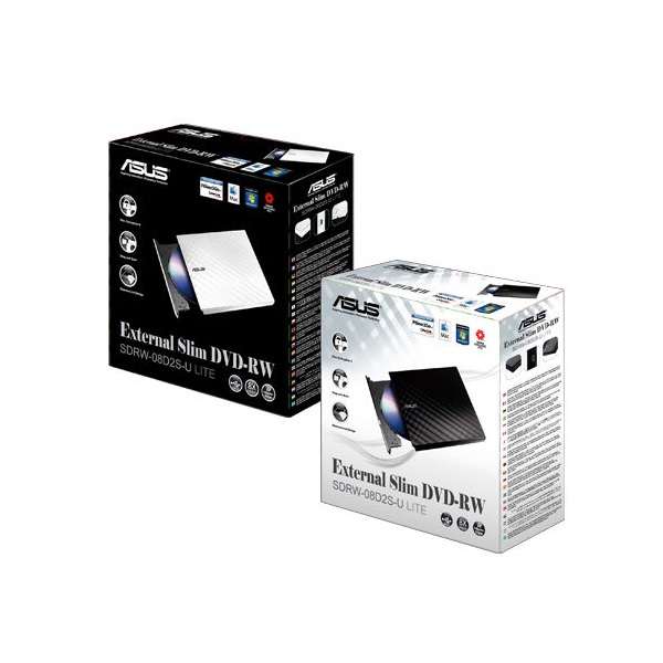ASUS SDRW-08D2S-U LITE/WHITE USB dobozos fehér DVD író