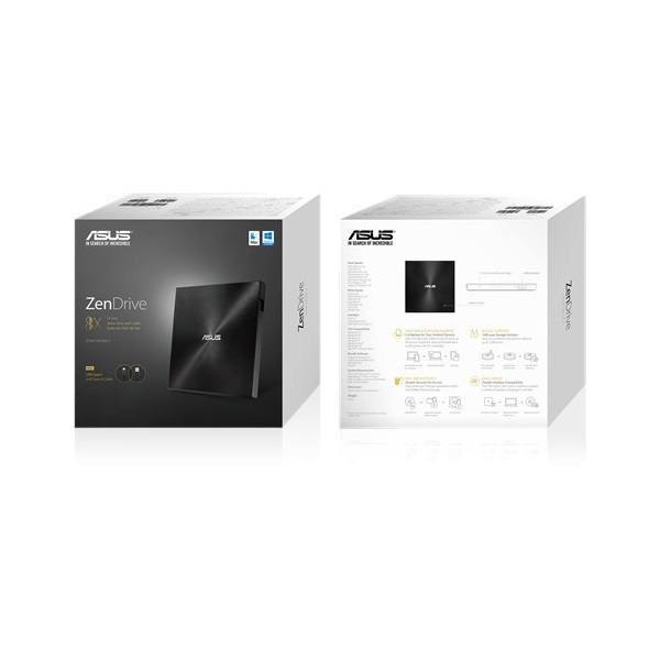 ASUS SDRW-08U9M-U/BLK/G/AS USB fekete DVD író