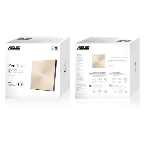 ASUS SDRW-08U9M-U/GOLD/G/AS USB arany DVD író