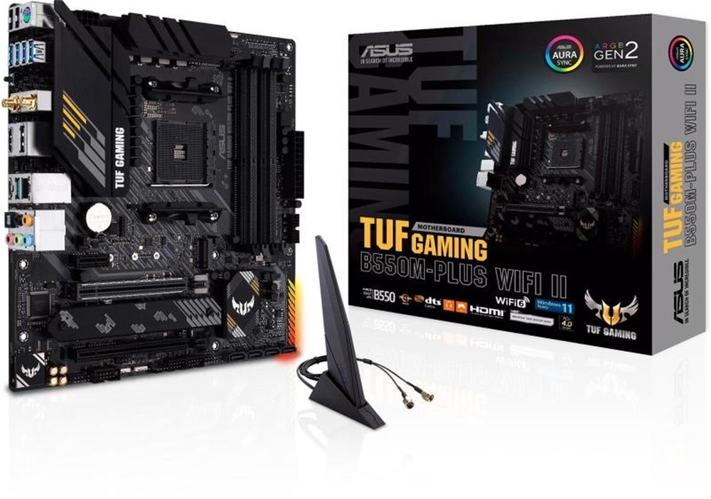 ASUS TUF GAMING B550M-PLUS WIFI II AMD B550 SocketAM4 mATX alaplap