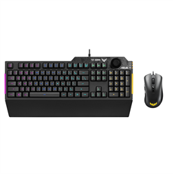 ASUS TUF Gaming K1 HUN fekete USB világító billentyűzet + TUF Gaming M3 gamer egér Combo
