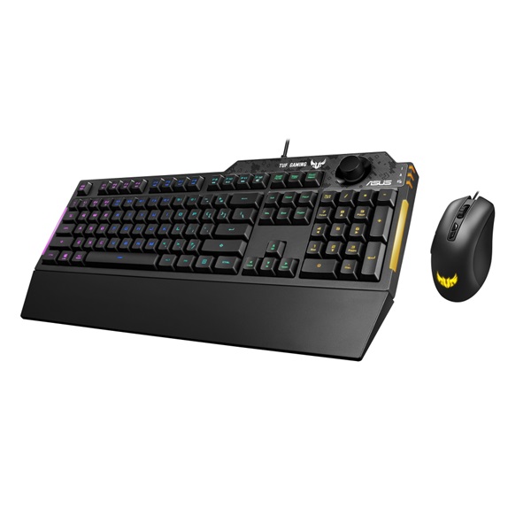 ASUS TUF Gaming K1 HUN fekete USB világító billentyűzet + TUF Gaming M3 gamer egér Combo