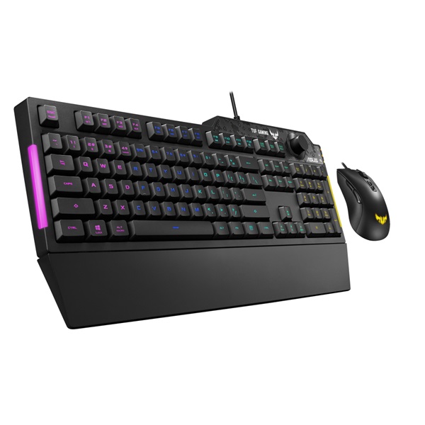 ASUS TUF Gaming K1 HUN fekete USB világító billentyűzet + TUF Gaming M3 gamer egér Combo