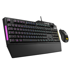 ASUS TUF Gaming K1 HUN fekete USB világító billentyűzet + TUF Gaming M3 gamer egér Combo