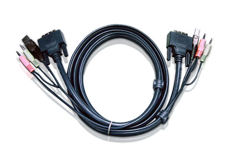 ATEN 2L-7D02U KVM Kábel USB DVI 1,8m