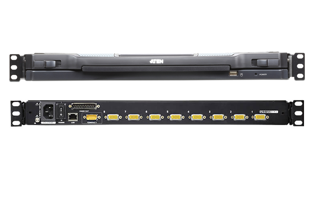 ATEN CL5708IM-ATA-AG LCD 17" KVM Konzol + IP 8PC Switch