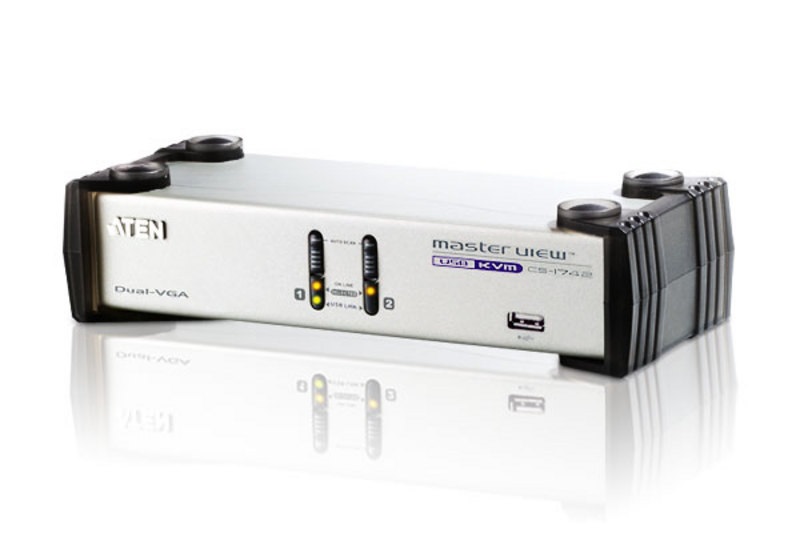 ATEN CS1742C-AT 2PC USB VGA Dual-View + Audio KVM Switch