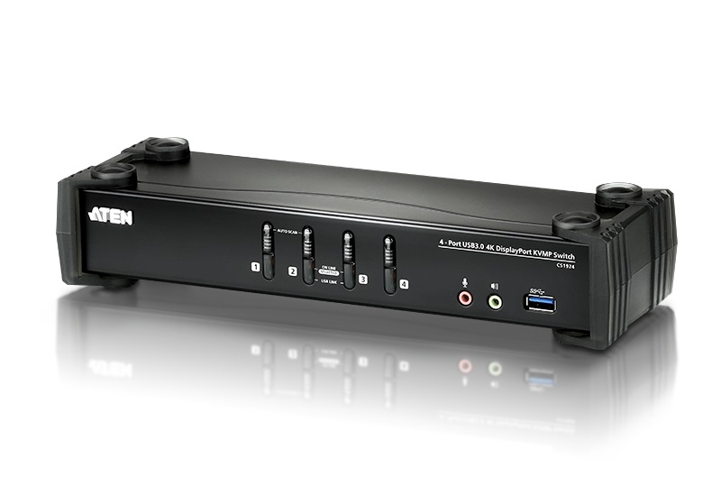 ATEN CS1924-AT-G 2PC USB DisplayPort 4K + Audio KVM Switch