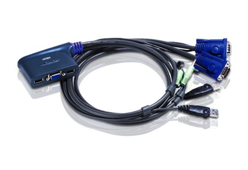 ATEN CS62U 2port USB VGA Audio KVM switch