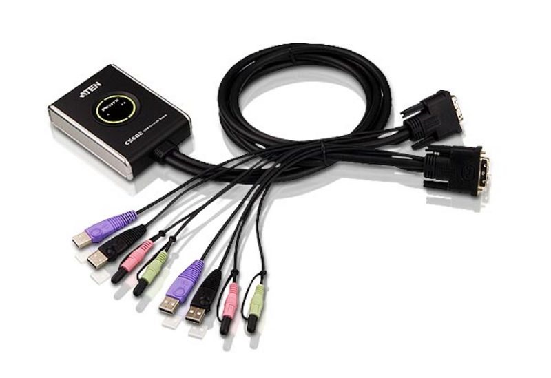 ATEN CS682 2port USB DVI Audio KVM switch