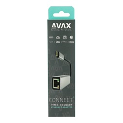 AVAX AD604 CONNECT+ Type C 3.0-Gigabit Ethernet alumínium adapter