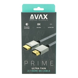 AVAX AV900 PRIME 2.1 HDMI 8K/60Hz Ultra vékony cink ötvözetű sodorszálas asztroszürke kábel