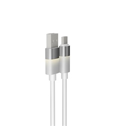 AVAX CB313 GLOWY 2m 18W USB-A - USB-C fehér gyorstöltő kábel