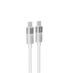 AVAX CB316 GLOWY 1m 60W USB-C fehér gyorstöltő kábel
