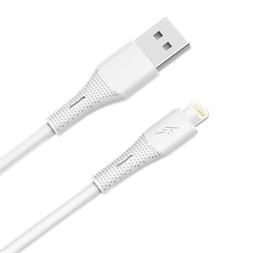 AVAX CB3304 USB-A – Lightning szilikon töltőkábel, 1.5 m, fehér