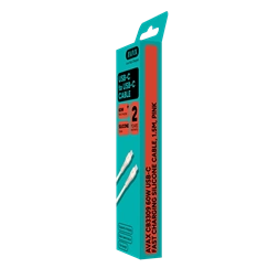 AVAX CB3309 60W USB-C gyorstöltő szilikon kábel, 1.5 m, rózsaszín