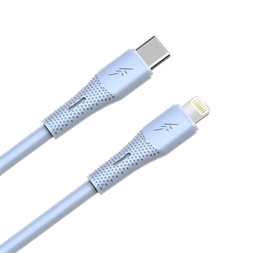 AVAX CB3311 27W USB-C – Lightning gyorstöltő szilikon kábel, 1.5 m, világoskék