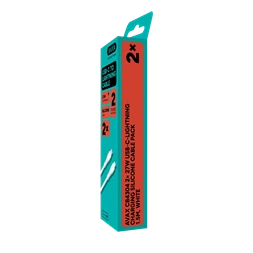 AVAX CB4304 2x 27W USB-C – Lightning szilikon töltőkábel csomag, 1.5 m, fehér