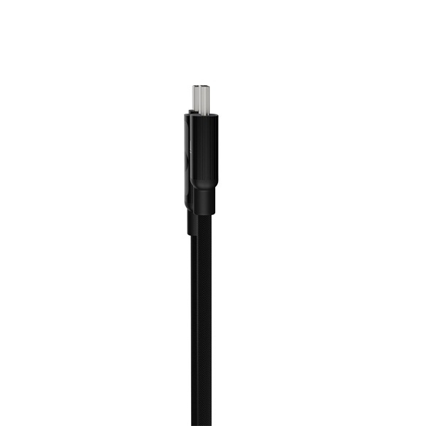 AVAX CB653 PULSEY 0,5m 60W USB-C szürke fonott gyorstöltő LED kábel