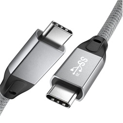 AVAX CB901 THUNDER 1m 3.2 Type C, USB4 100W/10Gbps fonott viharszürke kábel