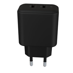 AVAX CH602B SPEEDY+ 45W GaN 2x USB-C PD3.0 fekete gyors töltő adapter