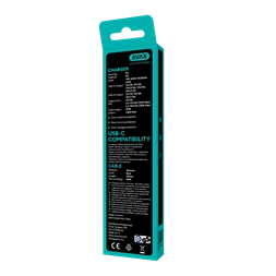 AVAX CH6415 30W GaN töltő és 60W USB-C szilikon kábel csomag, világoskék