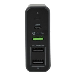 AVAX DC611 DESKY+ 75W PD 60W, QC 3.0 18W, 2xUSB A 12W gyorstöltő elosztó