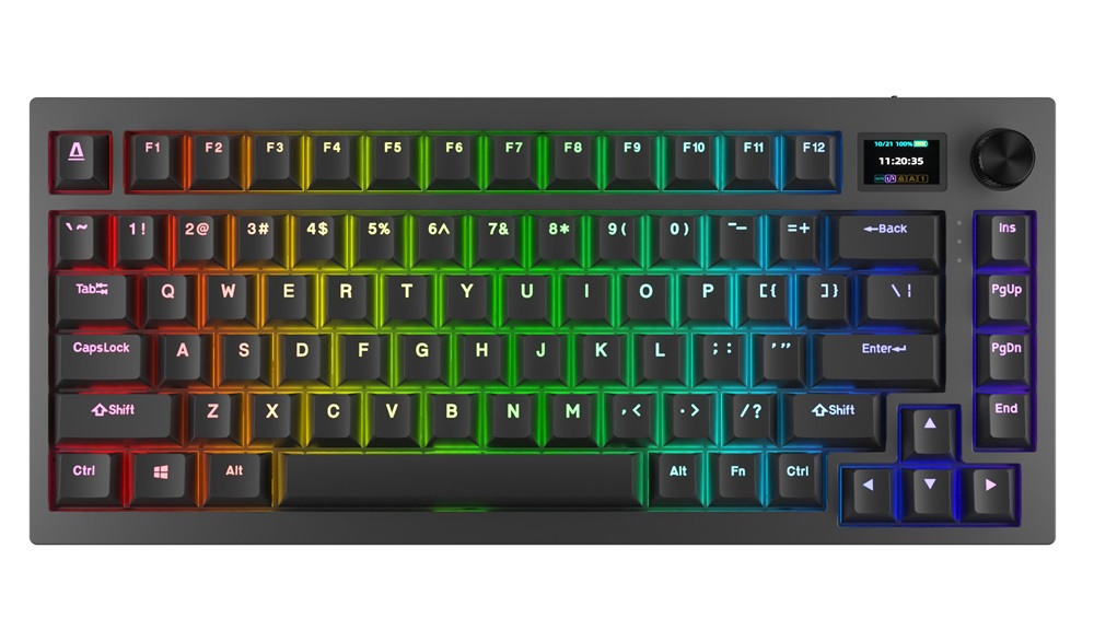 AVAX GM02 PRO 75% HUN Gasket RGB tri-mode mechanikus (Gateron piros switch) billentyűzet