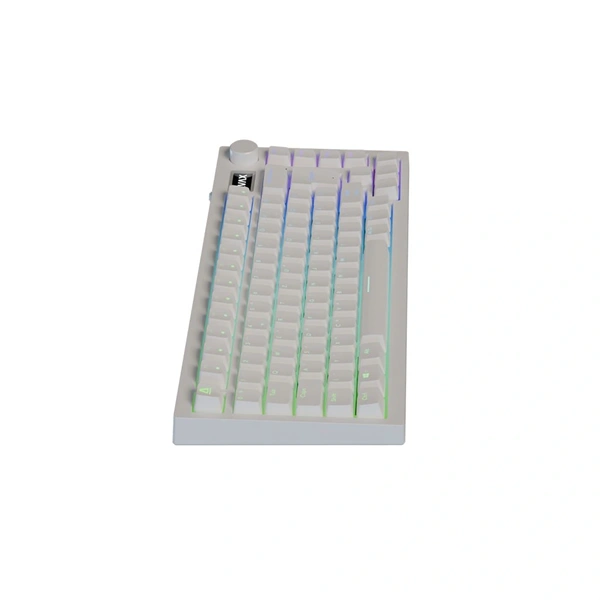 AVAX GM02 PRO 75% HUN tri-mode fehér mechanikus (Gateron yellow switch) billentyűzet