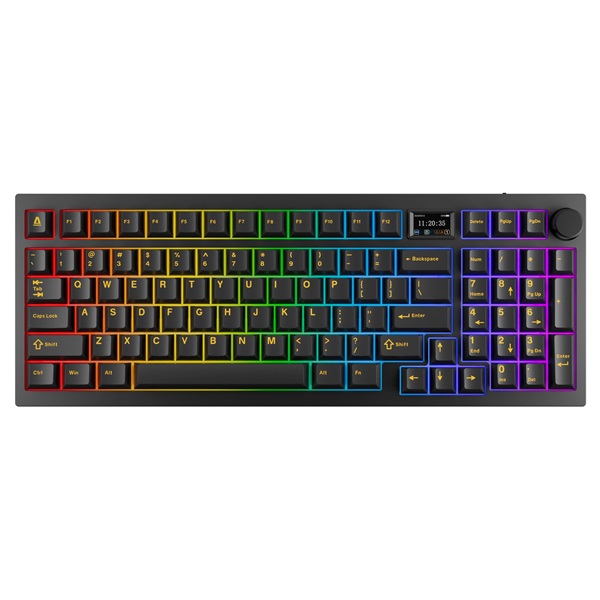 AVAX GM03 PRO 98% HUN Gasket RGB tri-mode mechanikus (Gateron barna switch) billentyűzet