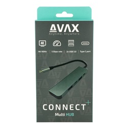 AVAX HB611 CONNECT+ 5in1 Multi Type C-HDMI(4k60Hz), TypeC, 2xUSB 3.0, PD 100W HUB