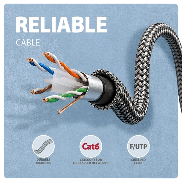 AXAGON ADE-AM15 USB-A Gigabit Ethernet adapter integrált CAT6 hálózati RJ-45 kábellel (1,5 m)