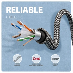 AXAGON ADE-AM15 USB-A Gigabit Ethernet adapter integrált CAT6 hálózati RJ-45 kábellel (1,5 m)