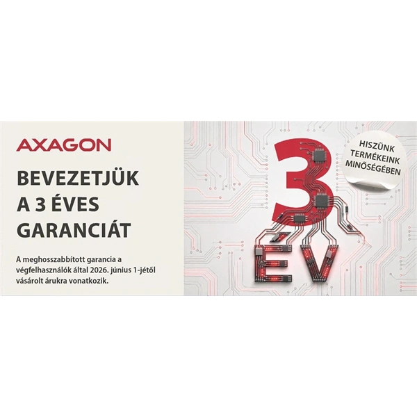 AXAGON ADE-AM15 USB-A Gigabit Ethernet adapter integrált CAT6 hálózati RJ-45 kábellel (1,5 m)