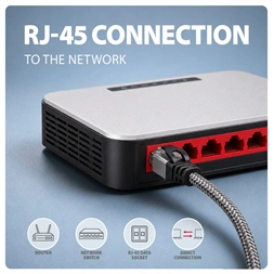 AXAGON ADE-AM30 USB-A Gigabit Ethernet adapter integrált CAT6 hálózati RJ-45 kábellel (3 m)