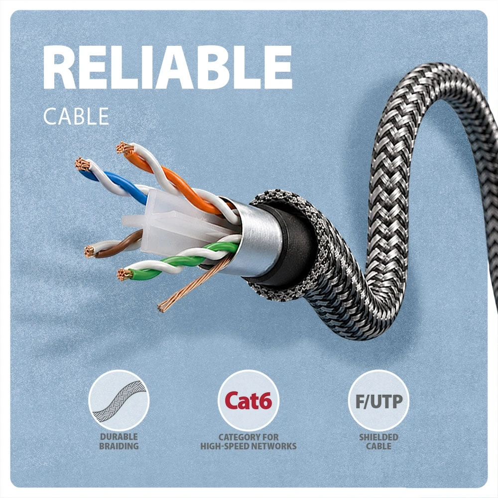 AXAGON ADE-AM50 USB-A Gigabit Ethernet adapter integrált CAT6 hálózati RJ-45 kábellel (5 m)